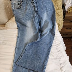 Plus size wide leg jeans